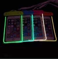 PVC lumineux écran tactile étanche sac de téléphone portable Transparent Rafting natation Mobile étanche coque de téléphone PPC22