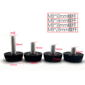 Patas Ajustables M8 de Plástico con Ocho Orificios, Soporte para Muebles, Uso en Oficina, Resistentes al Desgaste - Product Image 3
