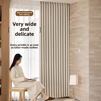Rideau occultant en tissu crème, style floral naturel, avec nouveau jacquard gaufré français et chenille double face, pour chambre et salon