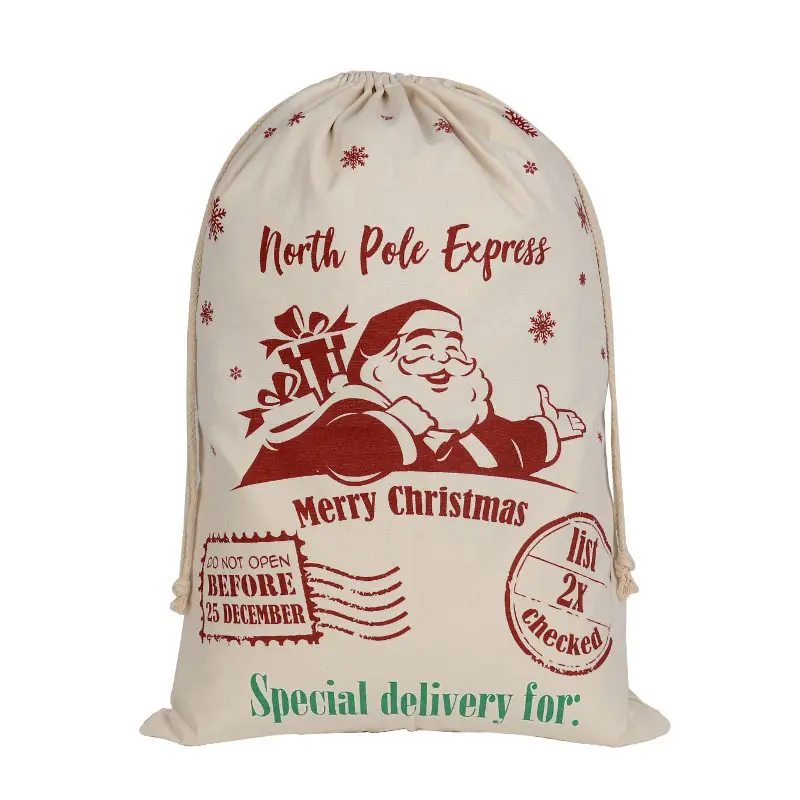 Рождественские украшения на заказ, Рождественская сумка, сумки для Санта-Клауса, Подарочный мешок с кулиской для детей