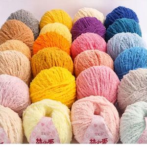 Fil à tricoter moelleux 50g, fil <span class=keywords><strong>de</strong></span> velours corail fin et doux pour le tricot à la main, le crochet, les sacs, les chapeaux, les poupées - Product Image 5