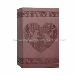 Urne en bois pour cendres d'animaux de compagnie Urnes de crémation en bois pour cendres de chat et de chien Urnes en palissandre à bas prix - Product Image 1