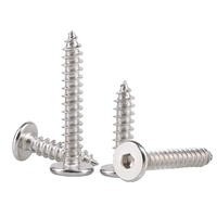 Tornillos autorroscantes de cabeza plana de acero inoxidable 304 Tornillos de madera de cola puntiaguda con cabeza hexagonal de cabeza delgada M2 M3 M4 M5 M6 M8