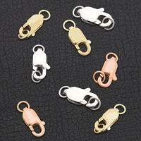 Fermoir à ressort en forme de tête de poisson en or 18 carats pur Au750 pour collier de perles, accessoires de bijouterie DIY