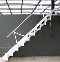 Escalier pliant mural moderne en alliage d'aluminium personnalisé, style australien/américain, en métal noir thermolaqué