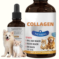 Complément liquide pour chiens pour la santé de la peau et du pelage, fourrure brillante, soulagement des démangeaisons, avec collagène, biotine, vitamine C, acide hyaluronique, action rapide