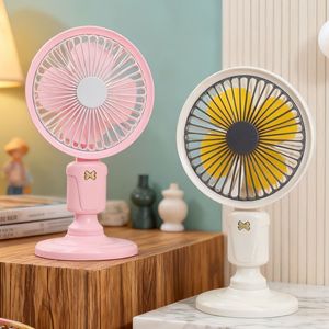 Portable Rechargeable Handheld Fan With Phone Stand 5W DC Motor <b>Battery</b> <b>Operated</b> For Desk Or Travel Use - Product Image 3
