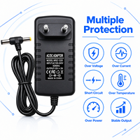 Adaptateur secteur AC/DC 24W 12V 2A à prise UE coudée, personnalisé pour moteur de rideau électrique et lecteur DVD mobile