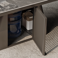 Mesa de Centro y Escritorio de Piedra Moderna Multifuncional para Oficina en Casa, Muebles de Recepción de Oficina de Lujo