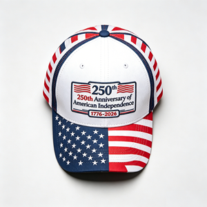 Gorra de Béisbol Conmemorativa de 250 Años de América, Gorra Deportiva Patriótica de 6 Paneles para Celebración del 250 Aniversario de EE. UU., Venta al Por Mayor - Product Image 1