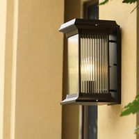 Lumière murale extérieure solaire LED étanche en aluminium pour jardin, véranda, patio et décoration de villa
