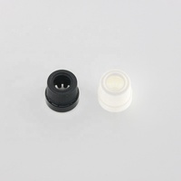 18mm en plastique inviolable bouchon compte-gouttes noir mat ampoule en caoutchouc silicone anti-vol huile essentielle pipette compte-gouttes en verre
