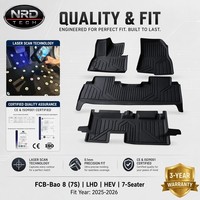 OEM/ODM Karpet Mobil 3D TPE Anti Air Anti Selip Ramah Lingkungan Sesuai Pesanan FCB Bao 8 HEV 7-Kursi 2025-2026 LHD |   MOQ 50 Set Cepat