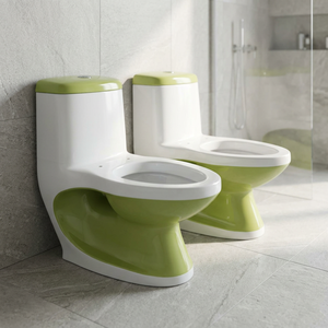 Inodoro de una pieza sifónico de cerámica montado en el piso de artículos sanitarios modernos para la venta inodoro de cerámica para Baño - Product Image 1