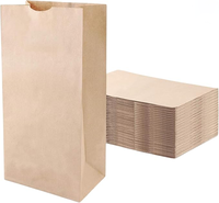 Sacs en papier kraft blancs SOS pour médicaments sans poignées Compteur de pharmacie taille avec logo imprimé personnalisé