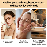 Brosse faciale en silicone de qualité professionnelle ODM/OEM avec dispositif d'infusion ultrasonique et lumière jaune 590 nm pour l'éclat de la peau