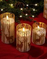 Ensemble de bougies LED sans flamme à télécommande en verre pour la décoration