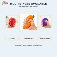Jouet anti-stress en caoutchouc souple parfumé aux fruits pour adultes et enfants, idéal pour la salle de classe, soulagement de l'anxiété et du stress, expédition immédiate, vente en gros, faible MOQ