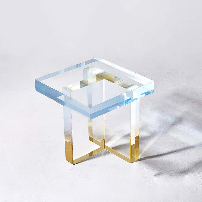 Nordic Golden Modern Living Room - Creative Acrylic Table