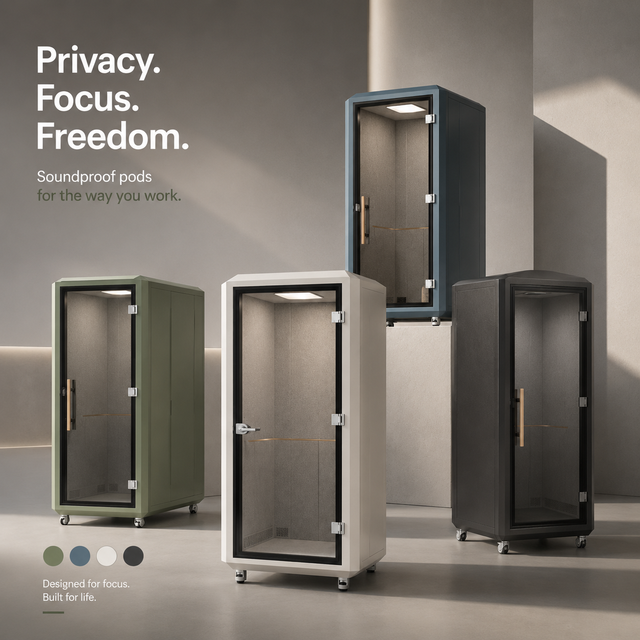 Economic 1 Person Soundproof Office Pod Acoustic Phone Booth Modular Single Workstation For Studio And Private Call
