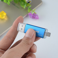 CeaMere 2 en 1 OTG USB 2.0 3.0 Memoria USB de 4GB 8GB 16GB 32GB 64GB 128GB, Unidad Flash USB Giratoria, Memorias USB, Pendrive