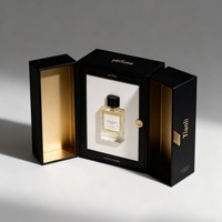 Boîte en papier personnalisée recyclable à double porte avec fermeture magnétique, parfum de parfum, emballage de 10/30/50/100 ml