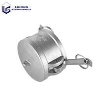 Capuchon anti-poussière robuste en acier inoxydable 316/304 de type DC Camlock pour lignes de transfert de fluides chimiques corrosifs