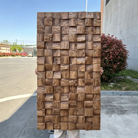 Panneau mural 3D imitation bois, design de panneau mural en bois, 1200*600*45mm, imperméable, résistant au feu, pour la décoration murale de jardin