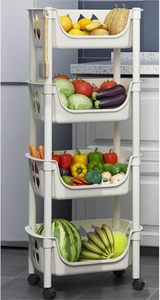 Children's Toy Organizer Storage Cabinets Kids Furniture Baby <b>Plastic</b> Shelves Kitchen Storage Holders & <b>Racks</b> With Wheels - Product Image 2