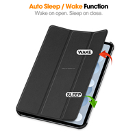 Casing Tablet Lipat Tiga Bahan Kulit PU dan PC Keras untuk iPad Mini 8 2026