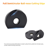 Plaquettes de fraisage à bout sphérique semi-circulaire P3200-R4 D08 D32, revêtement PVD, pour fraiseuse CNC, acier, acier inoxydable, fonte, OEM