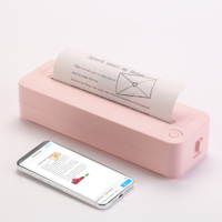   Impresora de Bolsillo para Fotos y Documentos, Impresora Térmica Inalámbrica Digital Portátil para Teléfono con Papel A4