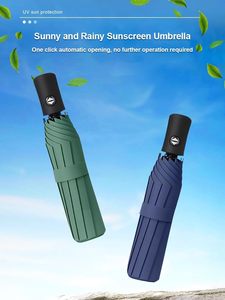 Paraguas Plegable Automático de 3 Secciones, 190T Pongee, Protección UV contra Lluvia y Sol, Diseño Moderno y Lujoso, Regalos Empresariales - Product Image 5
