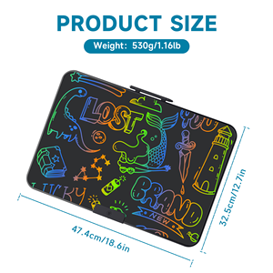 Schwarz-weißes, löschbares 22-Zoll-LCD-Tablet zum Zeichnen, tragbar, langlebig, wiederaufladbar, ideal als Geschenk, für Bildungszwecke. - Product Image 6