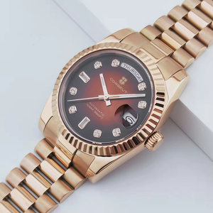 Corgeut Luxury Men's <b>Mechanical</b> <b>Watch</b> High Quality 36mm Sapphire Glass Diamond Diver Automatic Calendar Stainless Steel Analog - Product Image 3