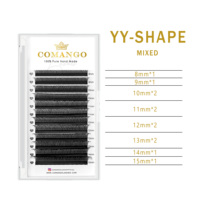Faux cils en forme de Y, double pointe, faits à la main, cheveux synthétiques, sans cruauté, végan, doux, légers, naturels, extensions de cils croisés