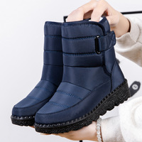 Bottes d'hiver pour femmes Bottes imperméables pour femmes Bottes de neige à plateforme Garder au chaud Bottes de cheville avec talons épais en fourrure