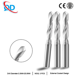 Foret en carbure d'aluminium HRC55, revêtement TiAlN, refroidissement externe, foret hélicoïdal 3D/5D, outil de perçage CNC pour métaux - Product Image 1