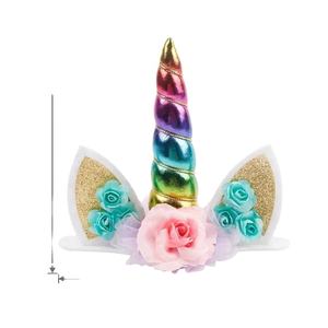 QIFU <strong>Unicorn</strong> Horn Cake Topper Happy Birthday Cake Topper Wedding Cake Decorating <strong>Supplies</strong> <strong>Unicorn</strong> <strong>Party</strong> Decoration Unicornio - Product Image 5