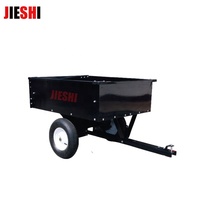 JIESHI 1500LB tracteur de pelouse de grande capacité vtt tondeuse jardin chariot à benne basculante pour l'alimentation des animaux