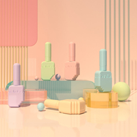Bouteille d'huile cosmétique de luxe de 10ml logo personnalisé couleur de peinture Gel Uv vide bouteille en verre de vernis à ongles avec brosse