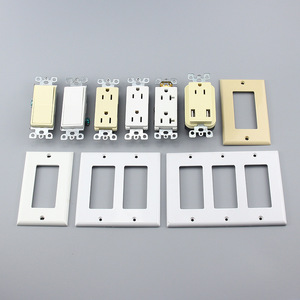 <span class=keywords><strong>Prise</strong></span> murale américaine 3 broches 15A 125V en cuivre et matériau <span class=keywords><strong>PC</strong></span>, prises électriques 2 sorties, amélioration de l'habitat - Product Image 4