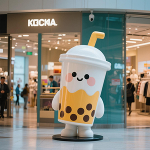 Đồ trang trí điêu khắc Kem Tùy chỉnh có thể được làm bằng vật liệu nhựa sợi thủy tinh cho cả mô hình món tráng miệng trong nhà và ngoài trời - Product Image 2