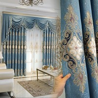 Rideau occultant brodé en forme de cœur romantique avec tissu chenille de qualité supérieure pour salon, fenêtre plate, intérieur de maison