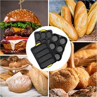 Ensemble de moules en silicone antiadhésifs pour pains à hamburger, gâteaux, baguettes, pains de hot-dog et pains de mie, ustensiles de cuisson pour boulangeries OEM