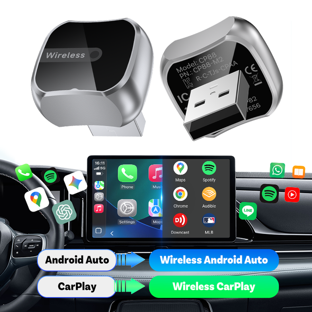 OEM Wireless CarPlay Android Auto Adapter Factory Installed 4.2 Universal Fitment 1 Year Stable Performance