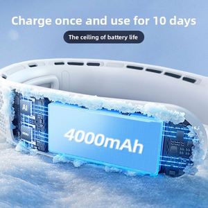 พัดลมแขวนคอไร้ใบพัดแบบชาร์จ USB พัดลมระบายความร้อนขนาดเล็กแบบพกพาที่สามารถสวมใส่ได้ พัดลมระบายความร้อนขนาดเล็กน้ำหนักเบา พัดลมส่วนตัวแบบแฮนด์ฟรี - Product Image 3