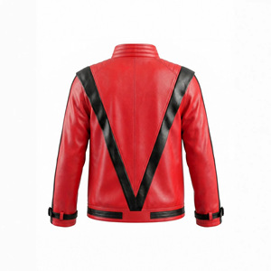 Costume de cosplay Michael Jackson Thriller pour enfants, veste et pantalon rouge et noir, tenue de scène pour Halloween - Product Image 4