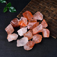 1 Pc CRYSTA HOLA Nature Quality Fire Quartz Raw Stone, Idéal pour les bijoux de Bohème et les articles décoratifs (Cadeaux)