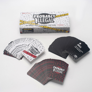 Jeu de cartes de fête « Probablement illégal » – Impression personnalisée – Jeu de cartes de table amusant pour adultes pour soirées entre amis - Product Image 6